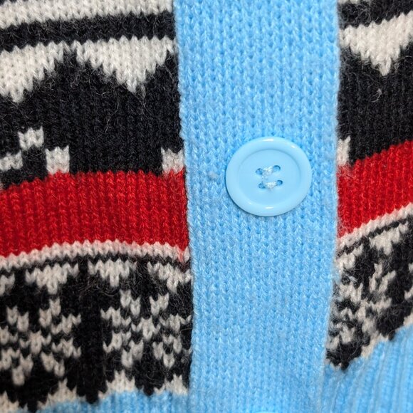 Festive Christmas Cardigan with Santa and Snowflakes Size Small - Picture 6 of 9